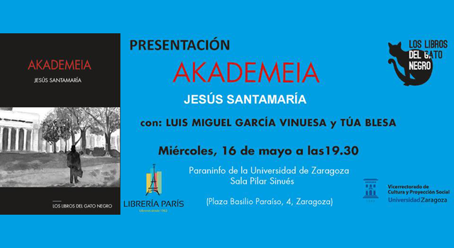 Jesús Santamaría presenta Akademeia en el Paraninfo Universitario